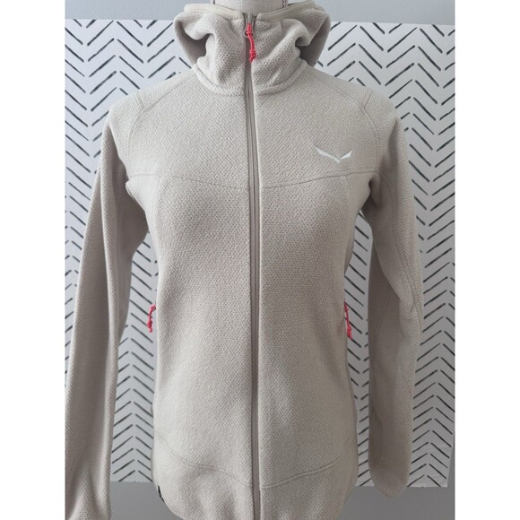 Salewa Nuvolo Fleece Jacket Beige Full-Zip Polarite Women’s US Small Athleisure - Picture 1 of 8